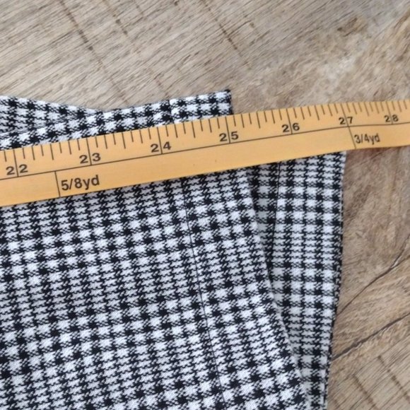 WILD Fable Zip front checked‎ wide leg cropped pants 25" Inseam no pockets XL - Picture 3 of 10